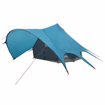 Teepee Tent 3-Person with Roof Blue and Grey 312 x 312 x 197 cm