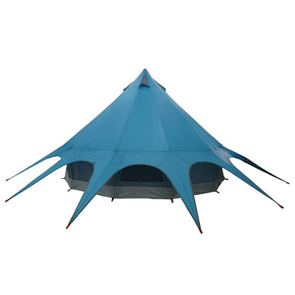 Teepee Tent 3-Person with Roof Blue and Grey 312 x 312 x 197 cm