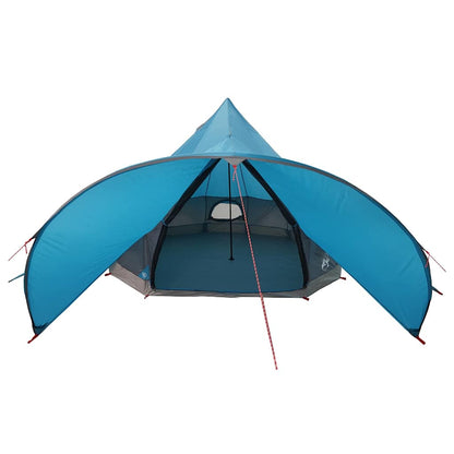 Teepee Tent 3-Person with Roof Blue and Grey 312 x 312 x 197 cm