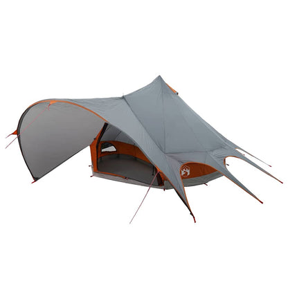 Teepee Tent with Roof Grey and Orange 312 x 312 x 197 cm