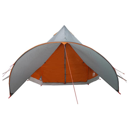 Teepee Tent with Roof Grey and Orange 312 x 312 x 197 cm