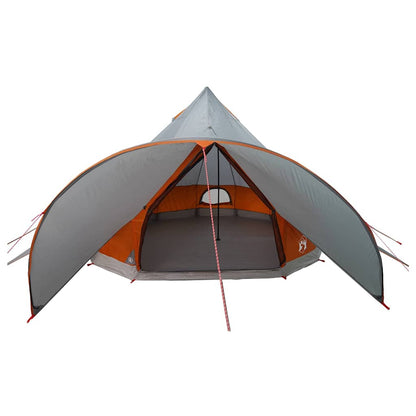 Teepee Tent with Roof Grey and Orange 312 x 312 x 197 cm