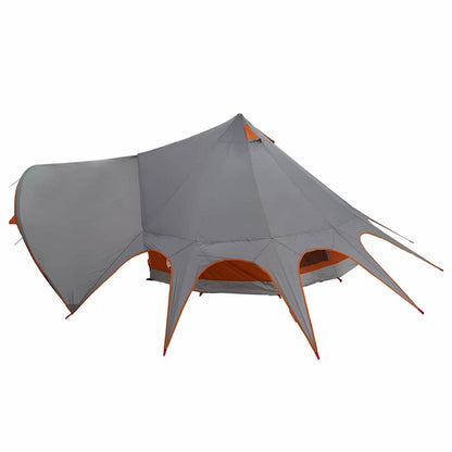 Teepee Tent with Roof Grey and Orange 312 x 312 x 197 cm