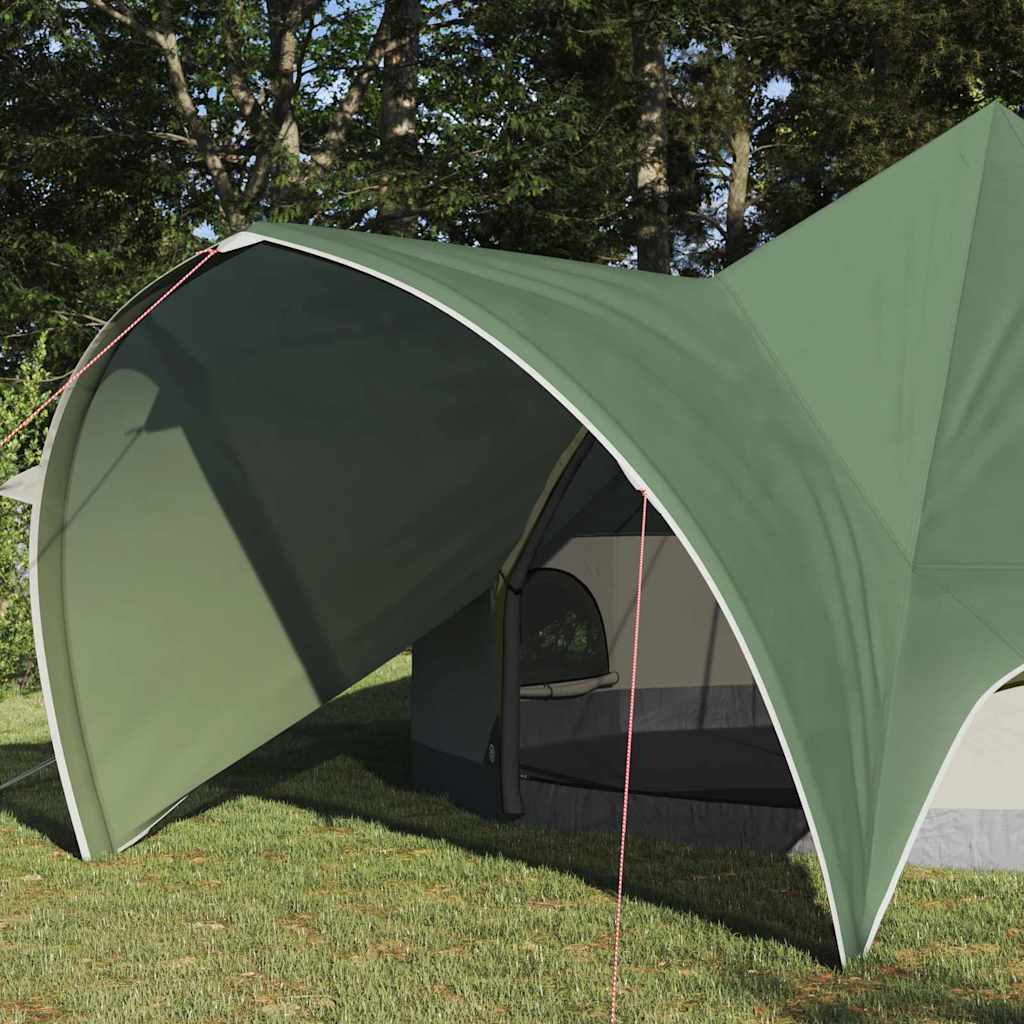 Teepee Tent with Roof Green and Grey 415 x 415 x 247 cm