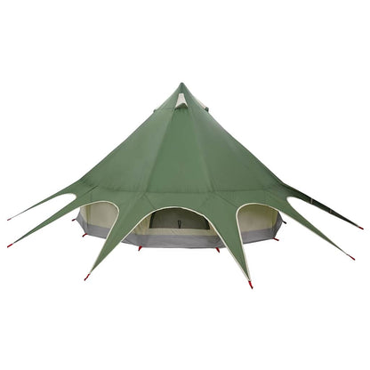 Teepee Tent with Roof Green and Grey 415 x 415 x 247 cm