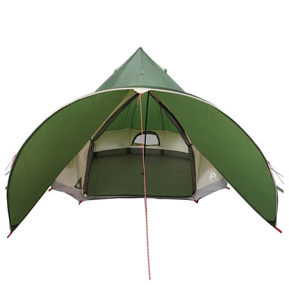 Teepee Tent with Roof Green and Grey 415 x 415 x 247 cm