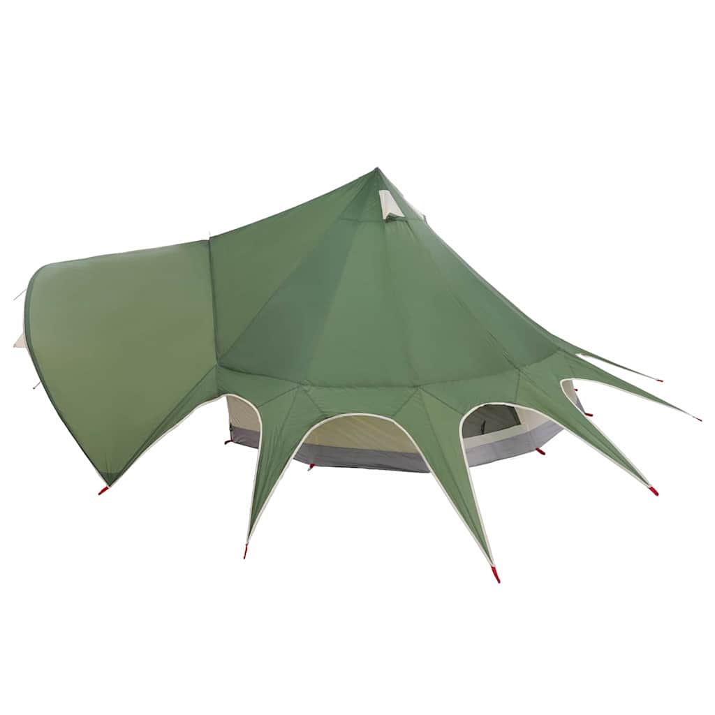 Teepee Tent with Roof Green and Grey 415 x 415 x 247 cm