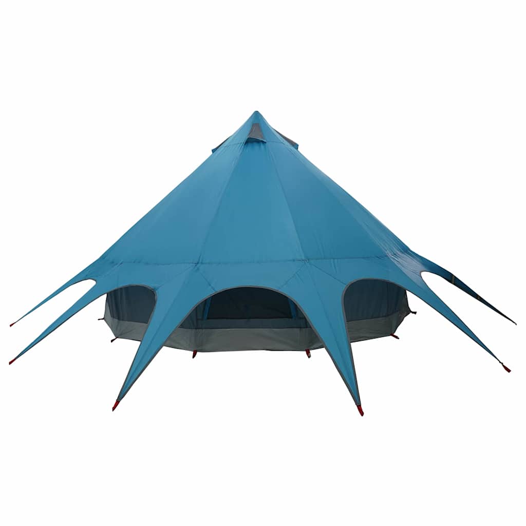 Teepee Tent with Roof Blue and Grey 415 x 415 x 247 cm
