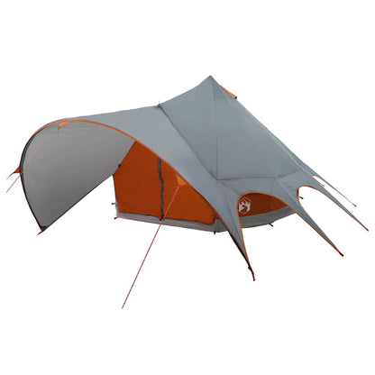 Teepee Tent with Roof Grey and Orange 415 x 415 x 247 cm
