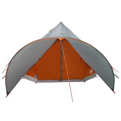 Teepee Tent with Roof Grey and Orange 415 x 415 x 247 cm