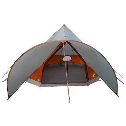 Teepee Tent with Roof Grey and Orange 415 x 415 x 247 cm