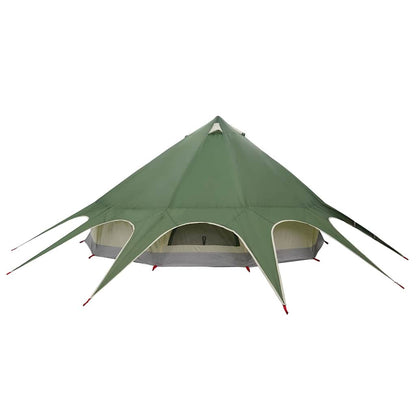 Teepee Tent 7-Person Green and Grey 600 x 600 x 347 cm