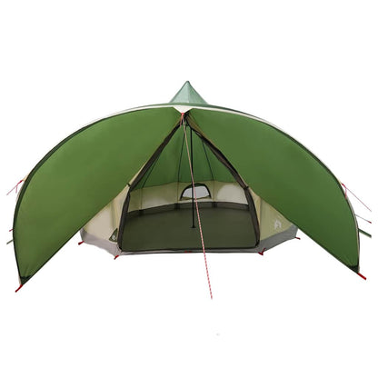 Teepee Tent 7-Person Green and Grey 600 x 600 x 347 cm