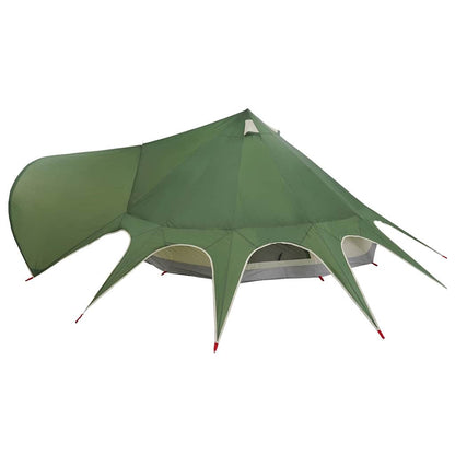Teepee Tent 7-Person Green and Grey 600 x 600 x 347 cm