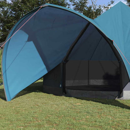 Teepee Tent 7-Person with Roof Blue and Grey 600 x 600 x 347 cm
