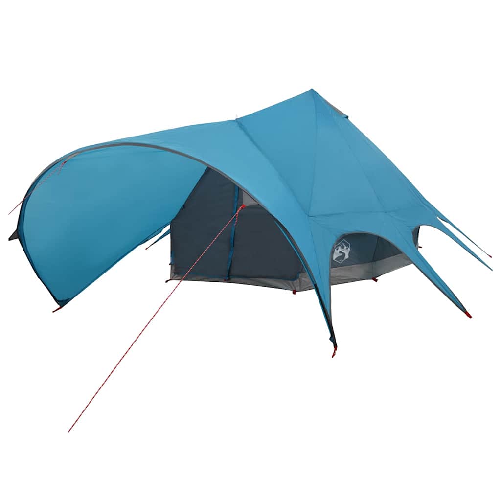 Teepee Tent 7-Person with Roof Blue and Grey 600 x 600 x 347 cm