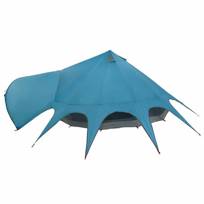 Teepee Tent 7-Person with Roof Blue and Grey 600 x 600 x 347 cm