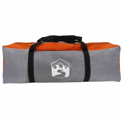 Teepee Tent 7-Person Grey and Orange 600 x 600 x 347 cm