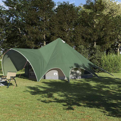 Teepee Tent 9-Person Green and Grey 502 x 502 x 297 cm