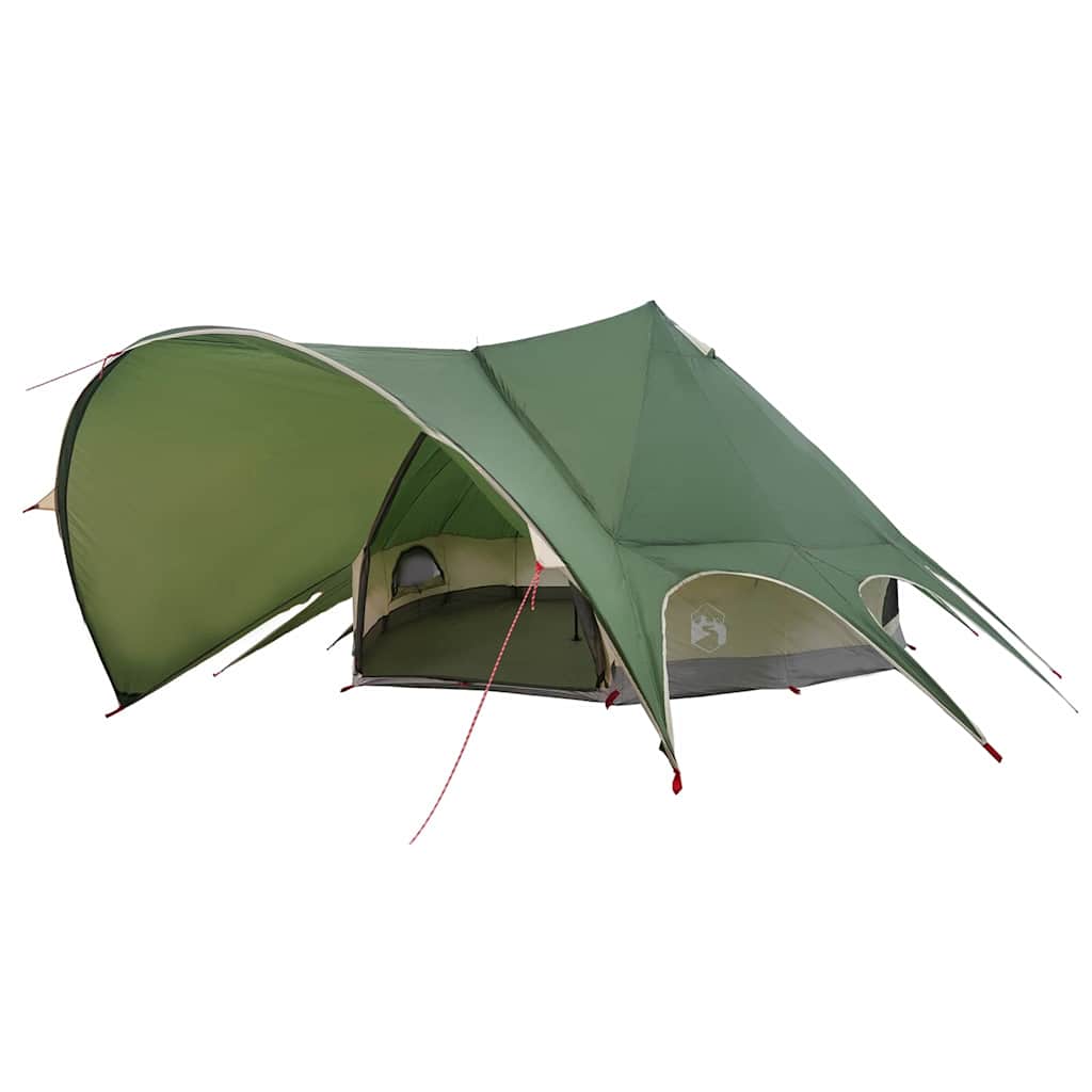 Teepee Tent 9-Person Green and Grey 502 x 502 x 297 cm