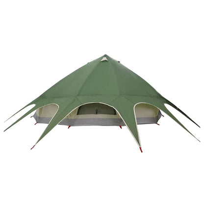 Teepee Tent 9-Person Green and Grey 502 x 502 x 297 cm
