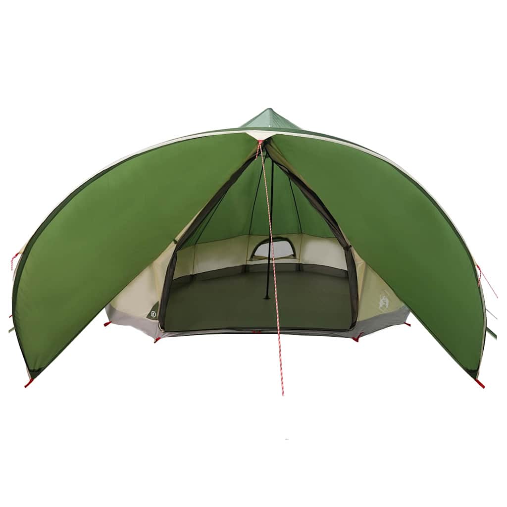 Teepee Tent 9-Person Green and Grey 502 x 502 x 297 cm