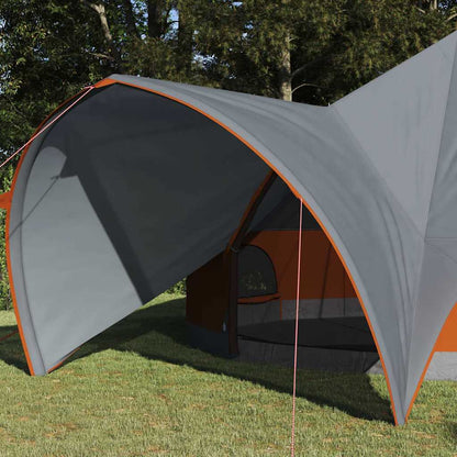 Teepee Tent with Roof Grey and Orange 502 x 502 x 297 cm