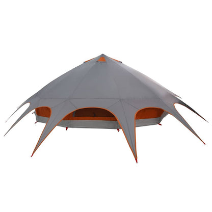 Teepee Tent with Roof Grey and Orange 502 x 502 x 297 cm