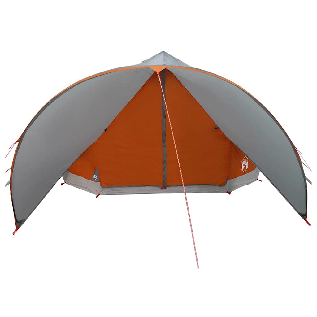 Teepee Tent with Roof Grey and Orange 502 x 502 x 297 cm