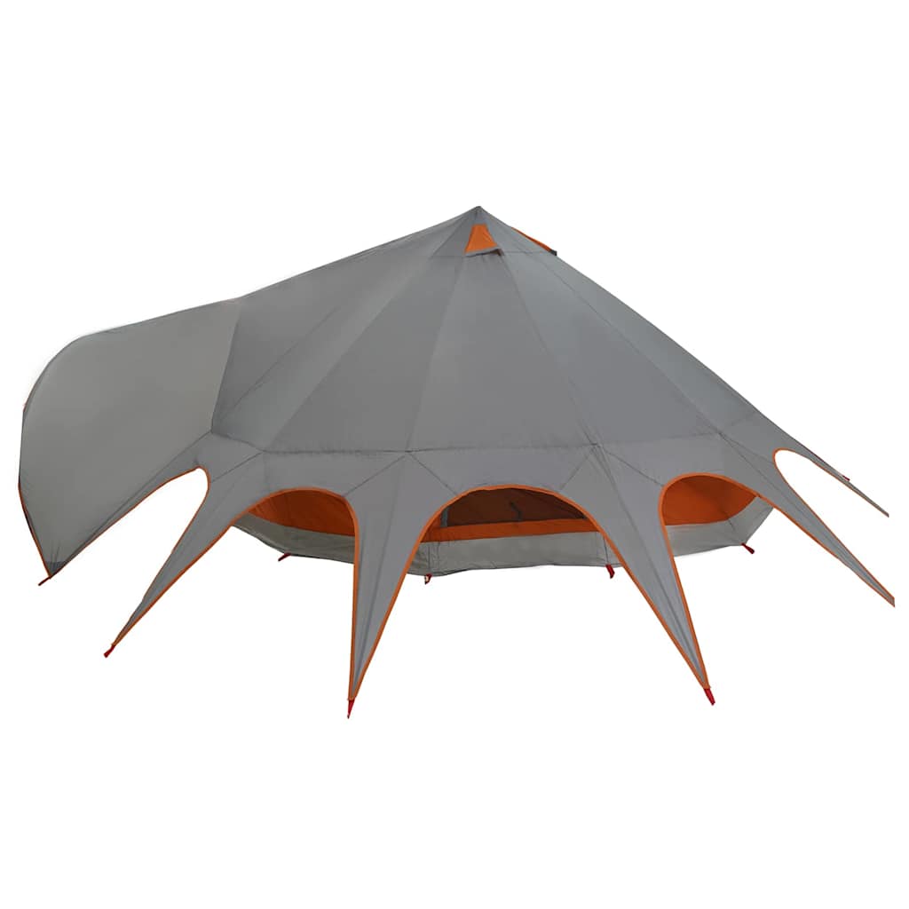 Teepee Tent with Roof Grey and Orange 502 x 502 x 297 cm