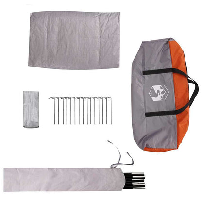 Dome Tent with Roof Grey and Orange 505 x 450 x 248 cm