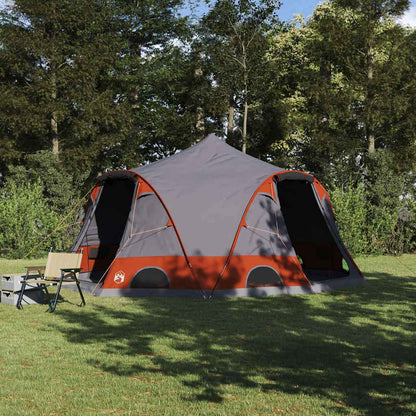 Dome Tent with Roof Grey and Orange 505 x 450 x 248 cm