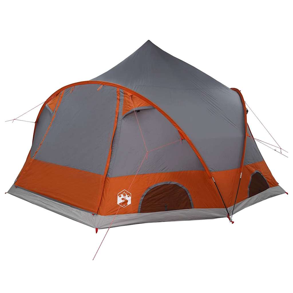 Dome Tent with Roof Grey and Orange 505 x 450 x 248 cm
