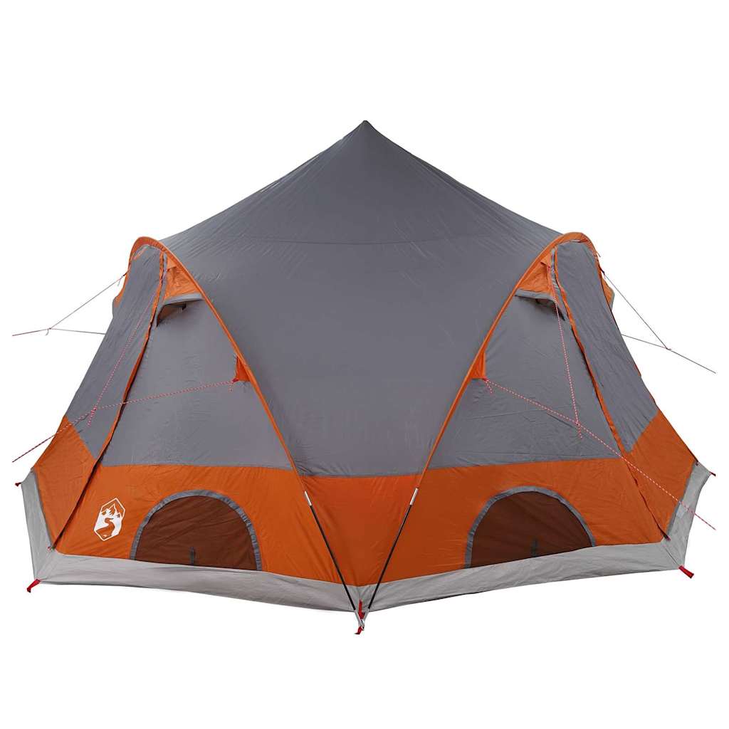 Dome Tent with Roof Grey and Orange 505 x 450 x 248 cm