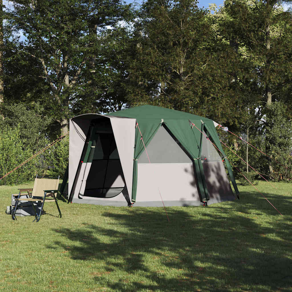 Cabin Tent with Roof with Storage Green 425 x 396 x 222 cm
