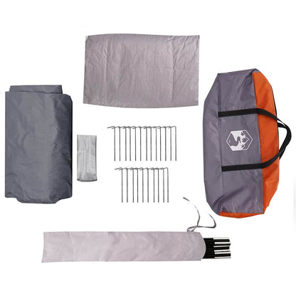 Cabin Tent with Roof Grey and Orange 425 x 396 x 222 cm