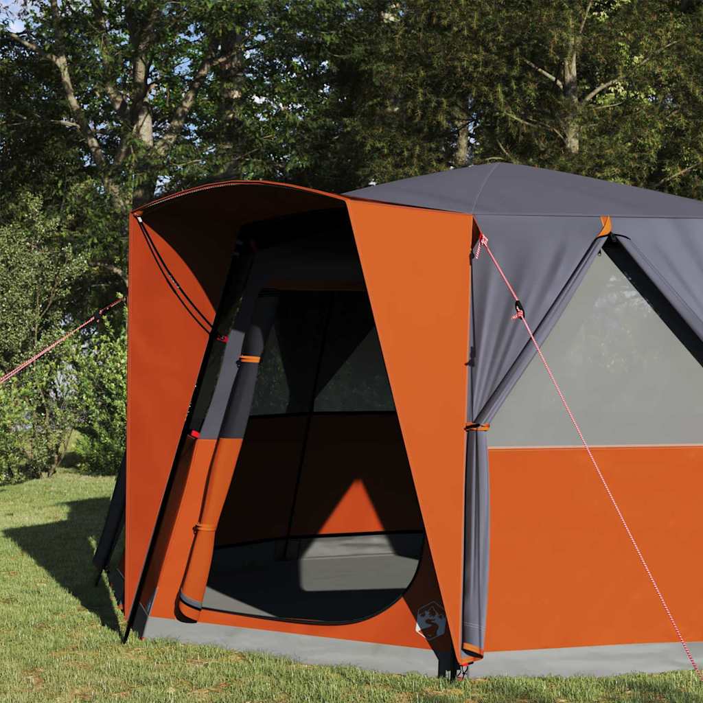 Cabin Tent with Roof Grey and Orange 425 x 396 x 222 cm
