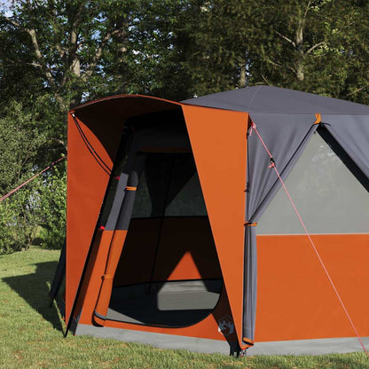 Cabin Tent with Roof Grey and Orange 425 x 396 x 222 cm