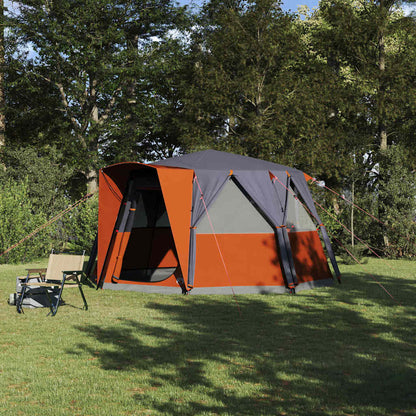 Cabin Tent with Roof Grey and Orange 425 x 396 x 222 cm