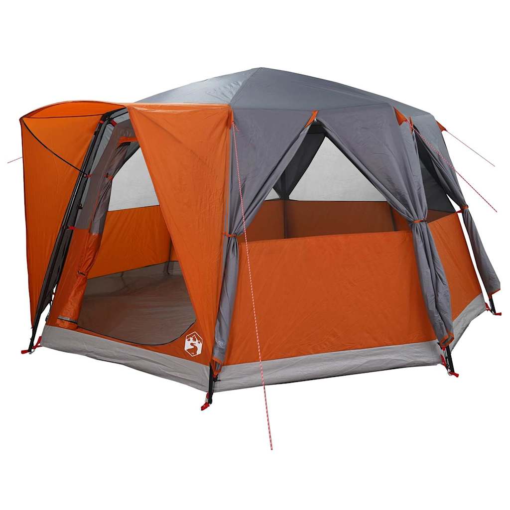 Cabin Tent with Roof Grey and Orange 425 x 396 x 222 cm