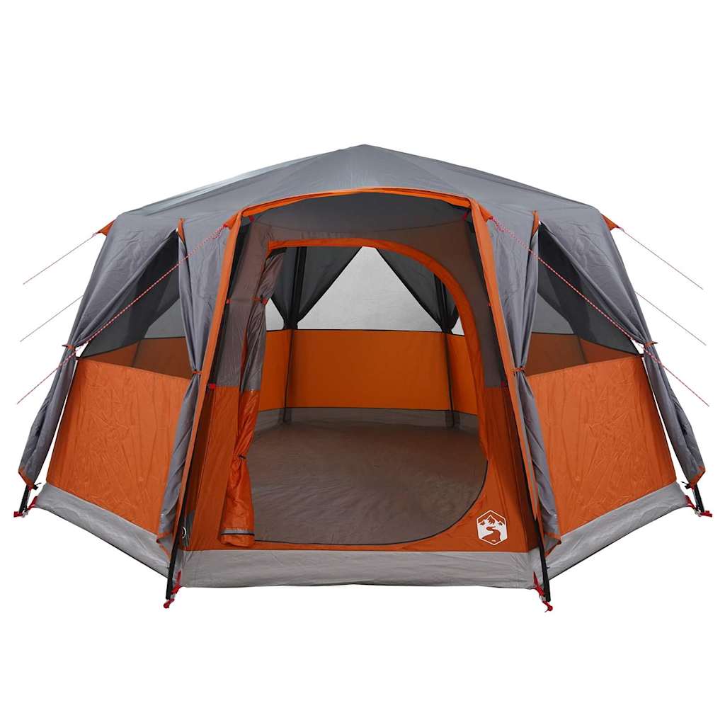 Cabin Tent with Roof Grey and Orange 425 x 396 x 222 cm