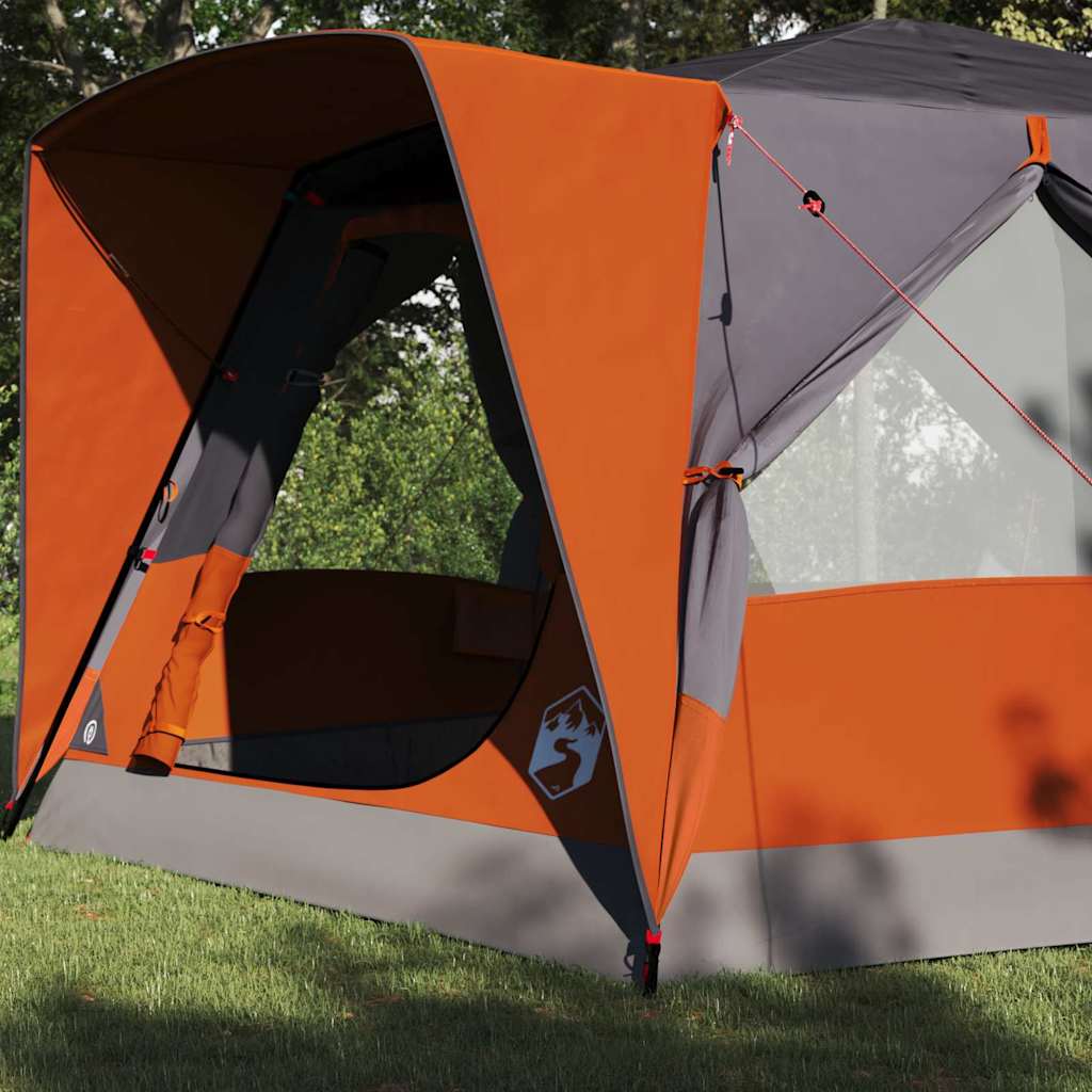 Cabin Tent with Roof Grey and Orange 400 x 350 x 212 cm