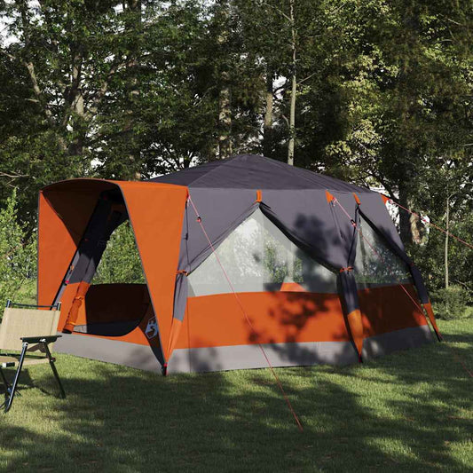 Cabin Tent with Roof Grey and Orange 400 x 350 x 212 cm