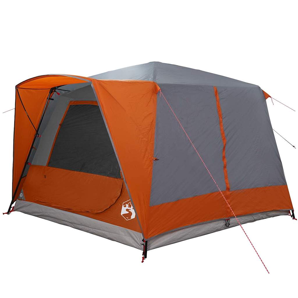 Cabin Tent with Roof Grey and Orange 400 x 350 x 212 cm