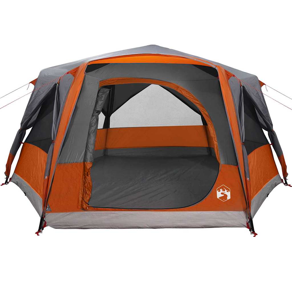 Cabin Tent with Roof Grey and Orange 400 x 350 x 212 cm