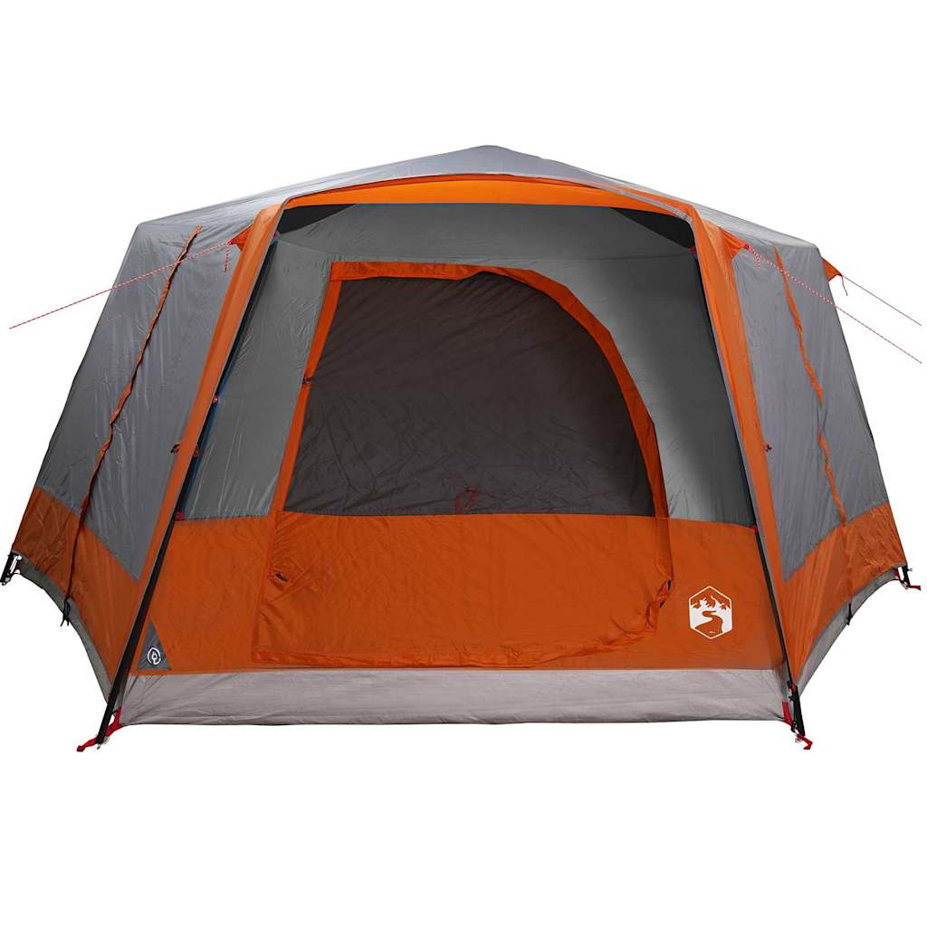 Cabin Tent with Roof Grey and Orange 400 x 350 x 212 cm