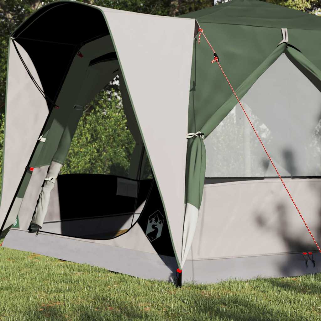 Cabin Tent with Roof Green and White 333 x 317 x 194 cm