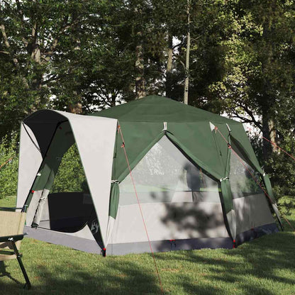 Cabin Tent with Roof Green and White 333 x 317 x 194 cm