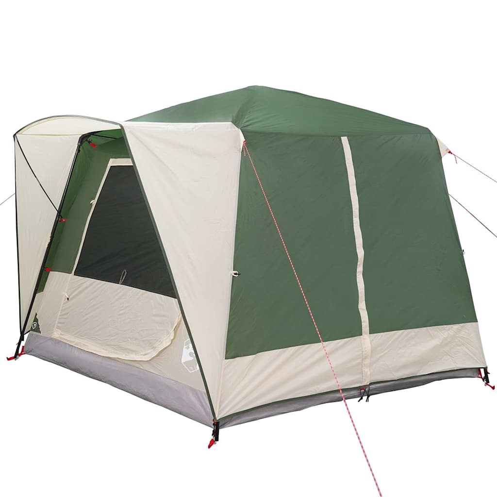 Cabin Tent with Roof Green and White 333 x 317 x 194 cm