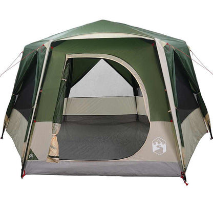Cabin Tent with Roof Green and White 333 x 317 x 194 cm